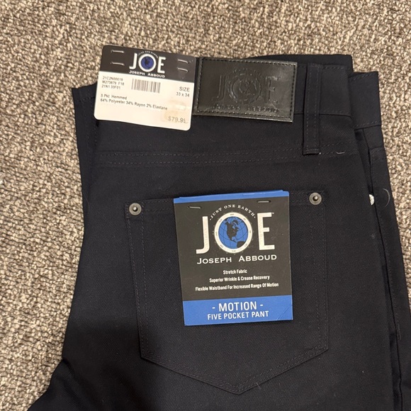 JOSEPH ABBOUD NAVY CLASSIC FIT CASUAL PANTS - Picture 1 of 5